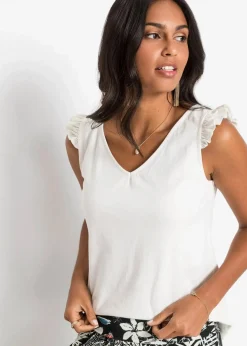 Outlet Top aus reiner Bio-Baumwolle Damen Shirts & Tops|Nachhaltigere Materialien