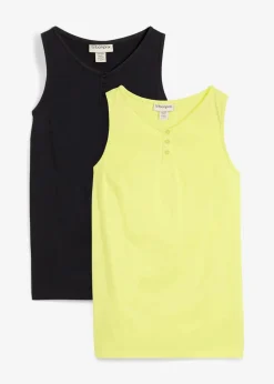 Outlet Top aus reiner Bio-Baumwolle (2er Pack) Damen Bekleidung·Röcke|Basics