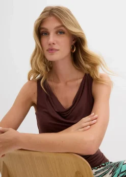 Damen bonprix Nachhaltigere Materialien|Shirts & Tops|Top aus softem Viskose-Mix