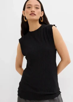 Online Top aus strukturiertem Crinkle Damen Shirts & Tops