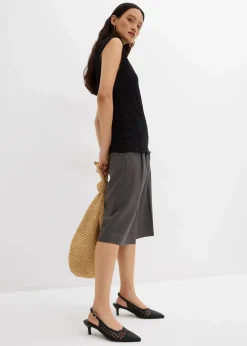Online Top aus strukturiertem Crinkle Damen Shirts & Tops