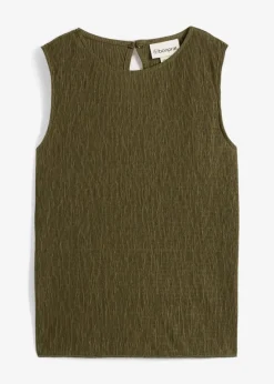 Online Top aus strukturiertem Crinkle Damen Shirts & Tops
