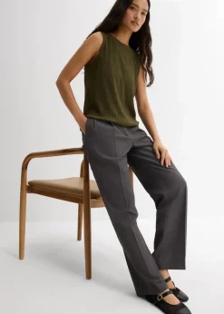 Online Top aus strukturiertem Crinkle Damen Shirts & Tops
