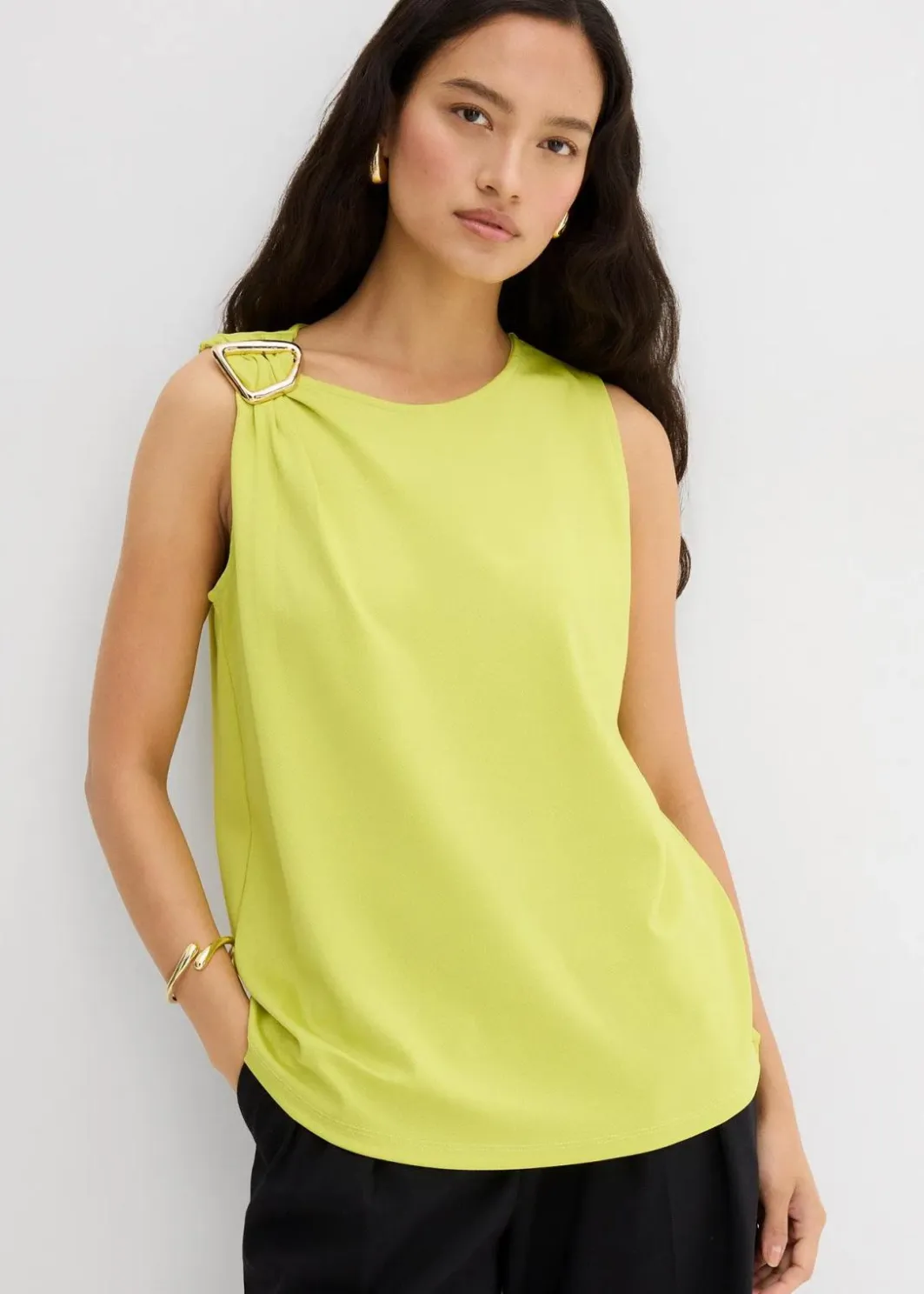 Damen bonprix Shirts & Tops|Top aus strukturiertem Crêpe