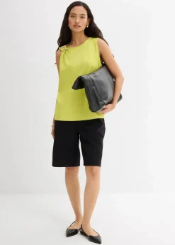 Damen bonprix Shirts & Tops|Top aus strukturiertem Crêpe