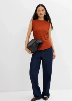 Sale Top aus strukturiertem Crinkle Damen Shirts & Tops