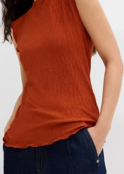Sale Top aus strukturiertem Crinkle Damen Shirts & Tops