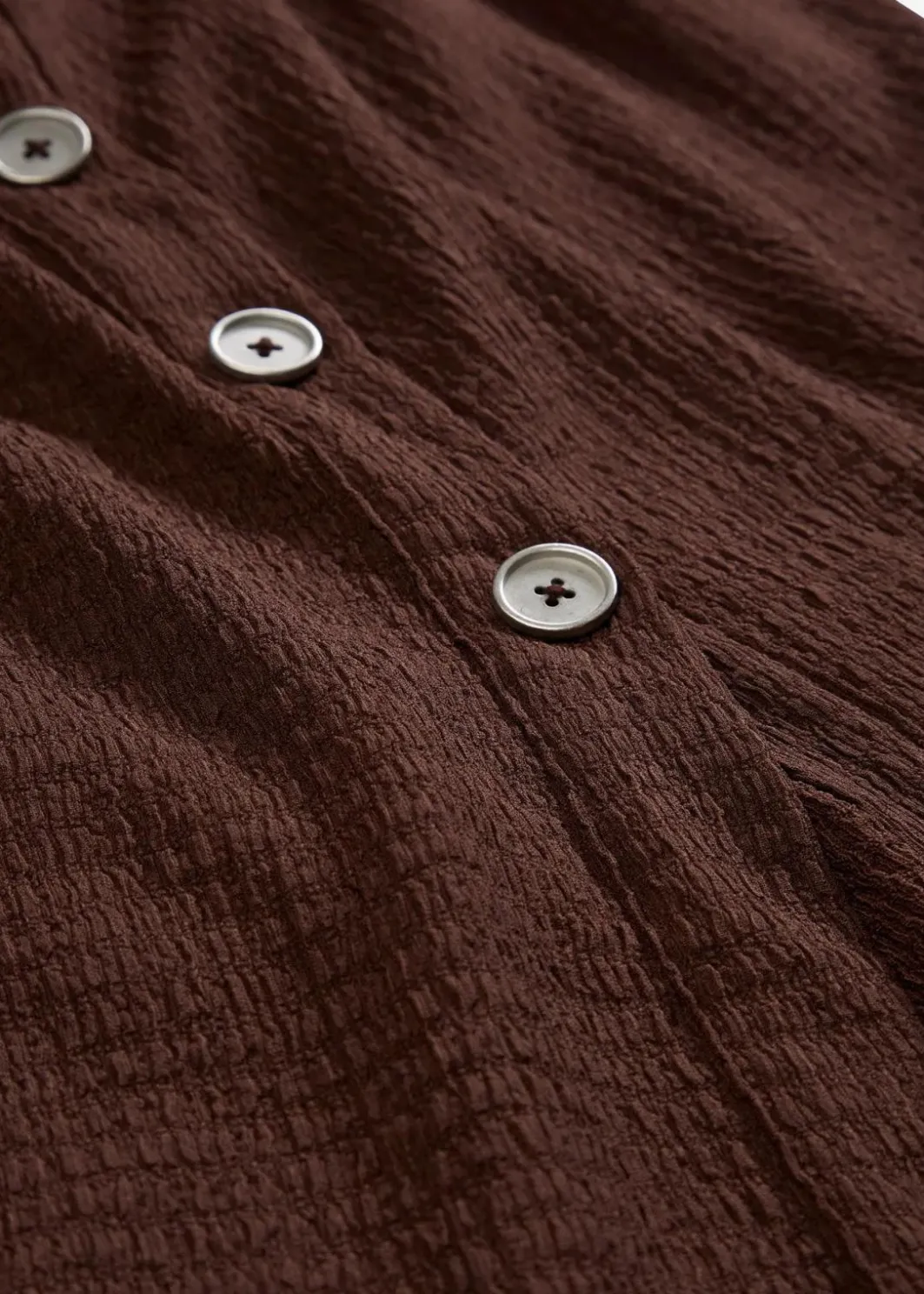 Online Top aus strukturiertem Crêpe Damen Shirts & Tops
