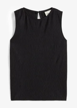 Damen bonprix Shirts & Tops|Top aus strukturiertem Crinkle