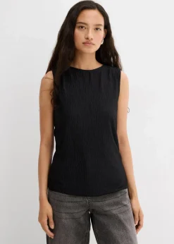 Damen bonprix Shirts & Tops|Top aus strukturiertem Crinkle