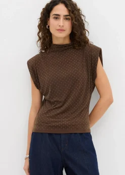 Damen bonprix Shirts & Tops|Top mit Glitzersteinen