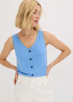 Clearance Top mit Knopfleiste Damen Shirts & Tops