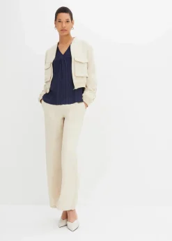 Damen bonprix Shirts & Tops|Top mit Lochstickerei