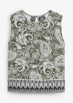 New Top mit Muster aus Viskose Damen Shirts & Tops|Nachhaltigere Materialien