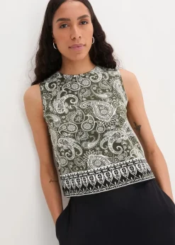 New Top mit Muster aus Viskose Damen Shirts & Tops|Nachhaltigere Materialien