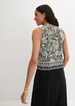 New Top mit Muster aus Viskose Damen Shirts & Tops|Nachhaltigere Materialien