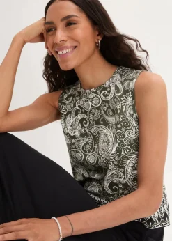 New Top mit Muster aus Viskose Damen Shirts & Tops|Nachhaltigere Materialien