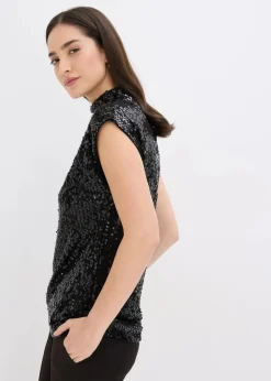 Hot Top mit Pailletten Damen Shirts & Tops