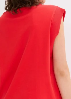 Damen bonprix Shirts & Tops|Top mit Ripp-Einsatz am Ärmel