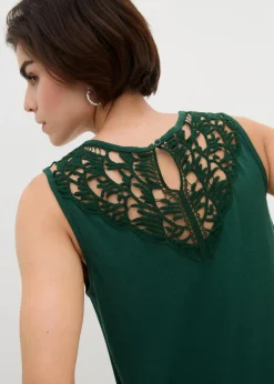 Damen bonprix Shirts & Tops|Top mit Spitze