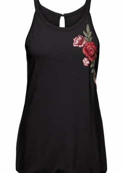 Damen bonprix Shirts & Tops|Nachhaltigere Materialien|Top mit Stickerei