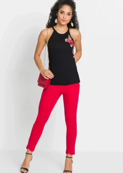 Damen bonprix Shirts & Tops|Nachhaltigere Materialien|Top mit Stickerei