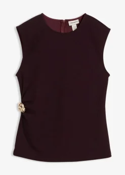 Damen bonprix Shirts & Tops|Top mit Zierschnalle aus Crepe