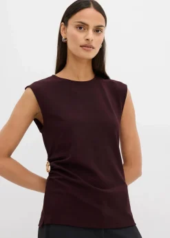 Damen bonprix Shirts & Tops|Top mit Zierschnalle aus Crepe