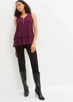 Best Top mit Zipper aus nachhaltige Viskose Damen Shirts & Tops|Blusen & Tuniken