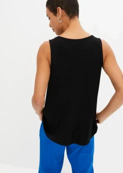 Damen bonprix Blusen & Tuniken|Shirts & Tops|Top mit Zipper aus nachhaltige Viskose