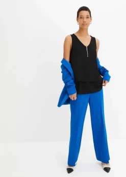 Damen bonprix Blusen & Tuniken|Shirts & Tops|Top mit Zipper aus nachhaltige Viskose
