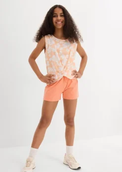 Kinder bonprix Mädchen 9-16 Jahre·Shorts|Mädchen 9-16 Jahre·Shirts & Blusen|Top und kurze Hose aus Bio-Baumwoll-Mix (2-tlg.Set)