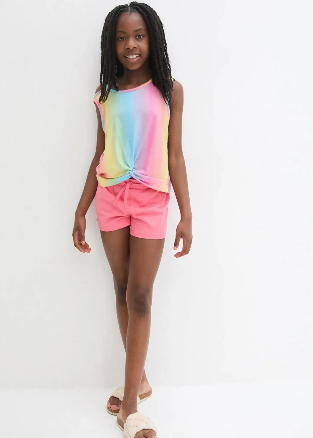 Top und Shorts (2-tlg.Set) Kinder Mädchen 9-16 Jahre·Shirts & Blusen|Mädchen 2-8 Jahre·Nachhaltigere Materialien