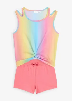 Top und Shorts (2-tlg.Set) Kinder Mädchen 9-16 Jahre·Shirts & Blusen|Mädchen 2-8 Jahre·Nachhaltigere Materialien