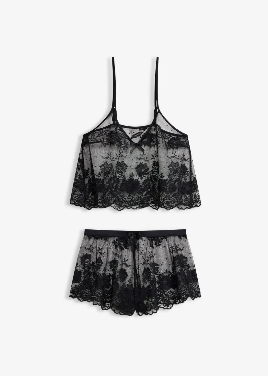 Damen bonprix Wäsche·Corsagen & Negligés|Wäsche·Dessous|Top+Shorty (2-tlg.Set)