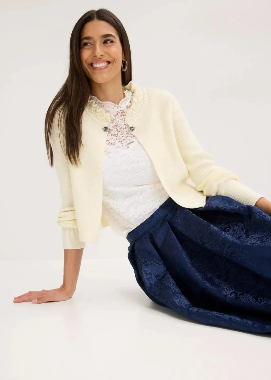 Damen bonprix Bekleidung·Jeans|Pullover & Strickjacken|Trachten-Strickjacke