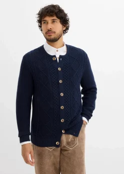 Hot Trachten-Strickjacke aus weichem Baumwollmix Herren Große Größen|Trachtenmode