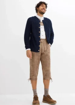 Hot Trachten-Strickjacke aus weichem Baumwollmix Herren Große Größen|Trachtenmode