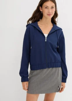 Damen bonprix Jacken & Mäntel|Zweiteiler & Sets|Trainingsjacke mit sportivem Streifen