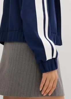 Damen bonprix Jacken & Mäntel|Zweiteiler & Sets|Trainingsjacke mit sportivem Streifen