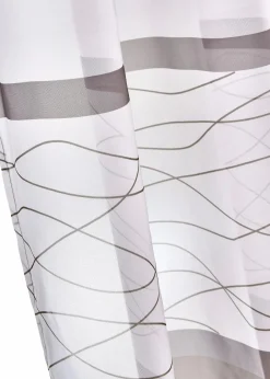 bonprix Gardinen|Transparente Gardine mit Querstreifen Druck (1er Pack)