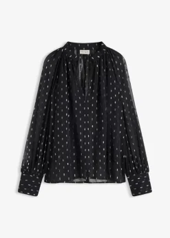 Damen bonprix Bekleidung·Jacken & Mäntel|Blusen & Tuniken|Transparente Schlupfbluse