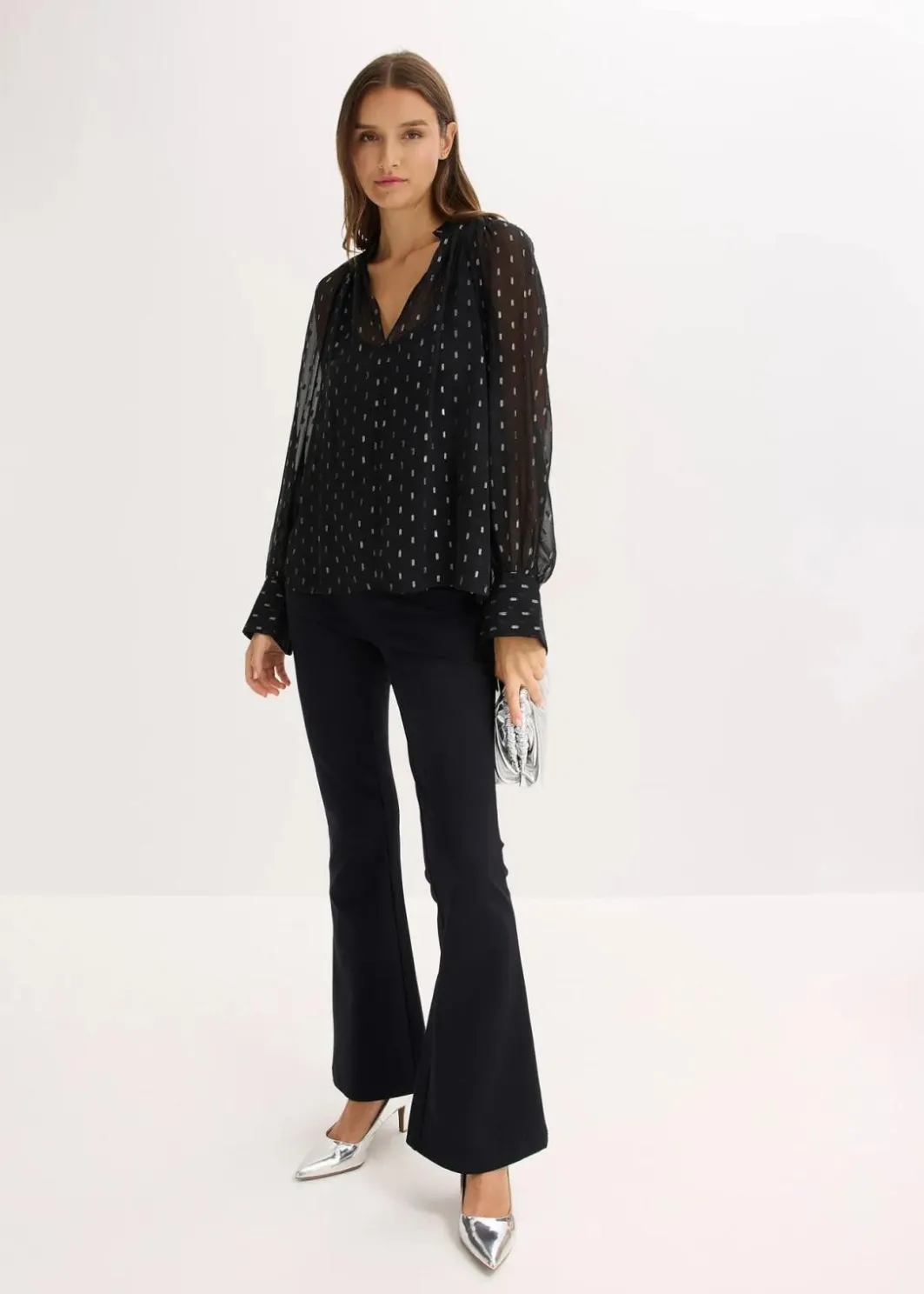 Damen bonprix Bekleidung·Jacken & Mäntel|Blusen & Tuniken|Transparente Schlupfbluse