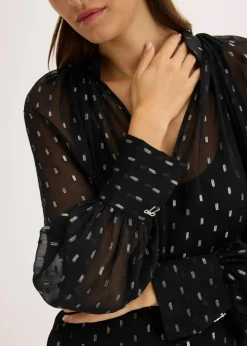 Damen bonprix Bekleidung·Jacken & Mäntel|Blusen & Tuniken|Transparente Schlupfbluse