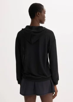 Damen bonprix Sportbekleidung|Jacken & Mäntel|Transparente Sportjacke aus Mesh, oversized