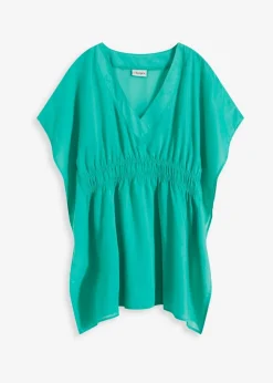 Damen bonprix Blusen & Tuniken|Bekleidung·Jacken & Mäntel|Transparente Strandtunika mit V-Ausschnitt