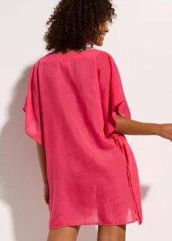 Clearance Transparente Strandtunika mit V-Ausschnitt Damen Blusen & Tuniken|Bekleidung·Jacken & Mäntel