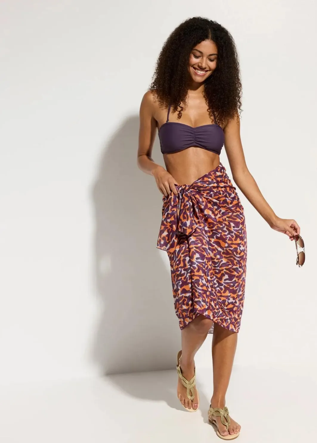 Damen bonprix Strandmode|Nachhaltigere Materialien|Transparenter Pareo