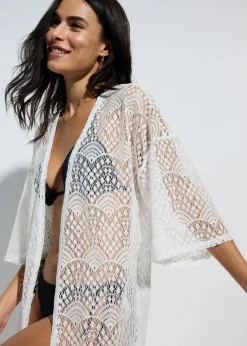 Damen bonprix Strandmode|Bademode·Strandmode|Transparenter Strandkimono