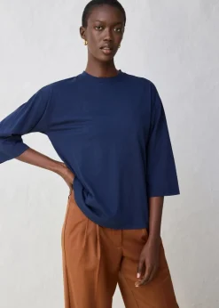 Damen bonprix Shirts & Tops|Trapezförmiges Shirt mit Seidenanteil